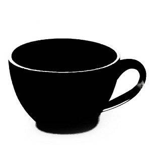 Eine schwarze Tasse Tee